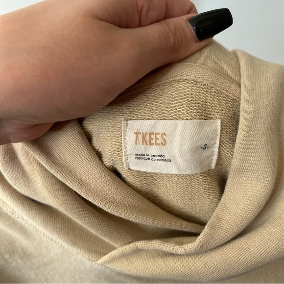 [3] TKEES Beige Core Hoodie 100% Cotton Heavyweight Hoodie Made In Canada - Picture 12 of 13